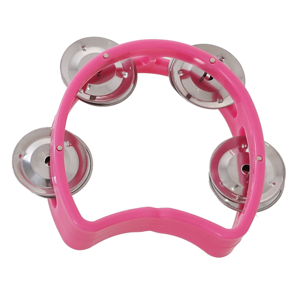 Pandeiro Meia Lua Infantil Rosa